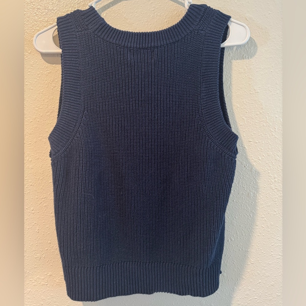 Evereve Jodie Navy Blue Knitted Tank | Small - Picture 4 of 7